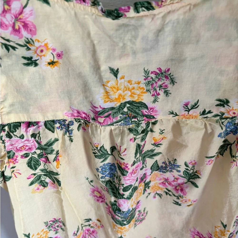 Cottagecore Adonna Floral Button-Down Nightgown 100% cotton in size small - Picture 10 of 11